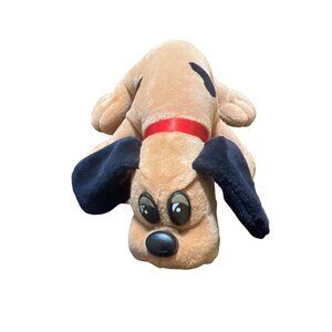 Vintage Tonka 1986 Pound Puppies Plush Dog Tan Black Spots 7.5" Light Eye damage